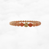 Beaded Sunstone Lotus Bracelet